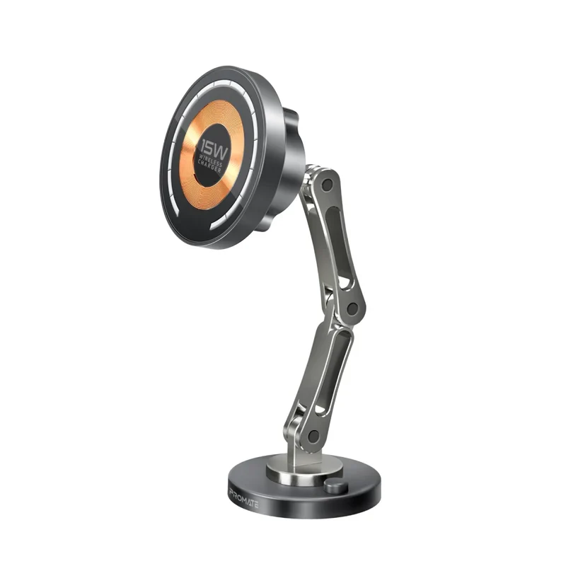 Promate MagSafe Short-Arm Holder 360° with 15W Wireless Charger