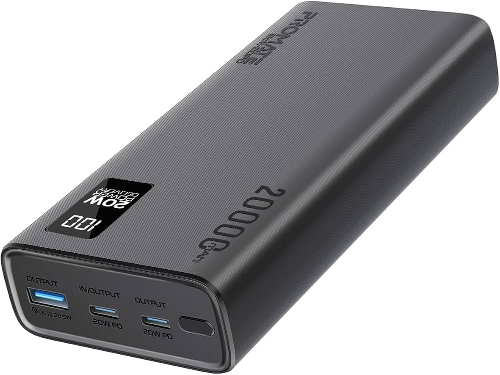 Promate 20000mAh 20W Power Bank Black