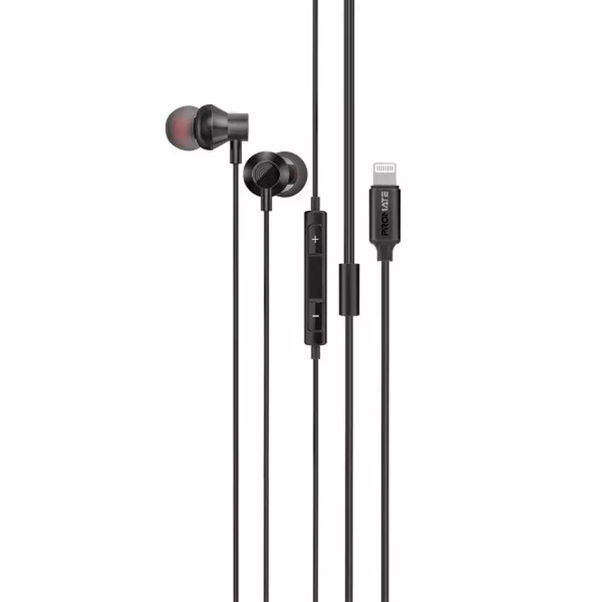 Promate Lightning Handsfree Earphones Black