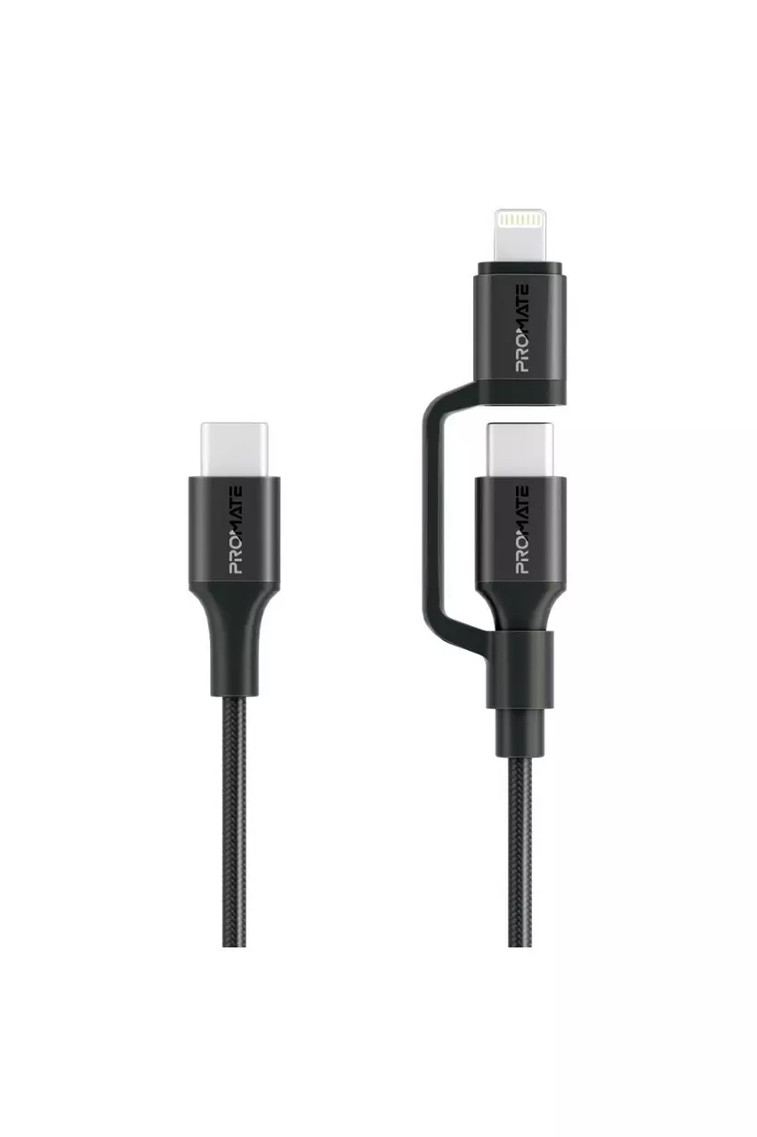 Promate 3-in-1 USB-C Cable 60W