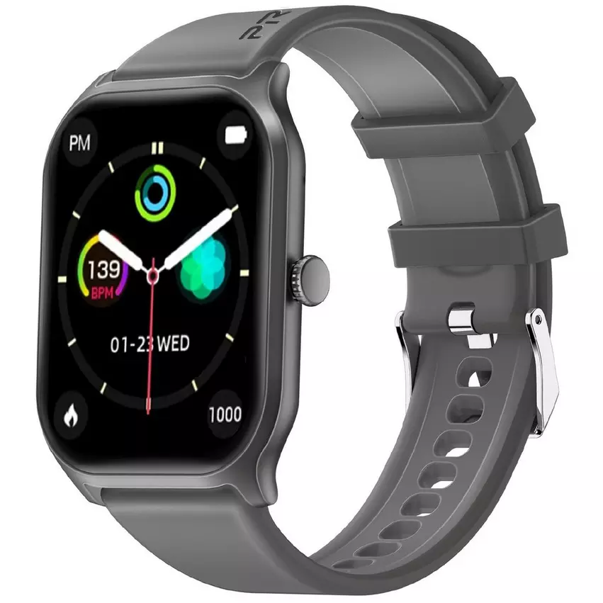 Promate Bluetooth Smart Watch with Heart Rate and SpO2 Tracking Grey