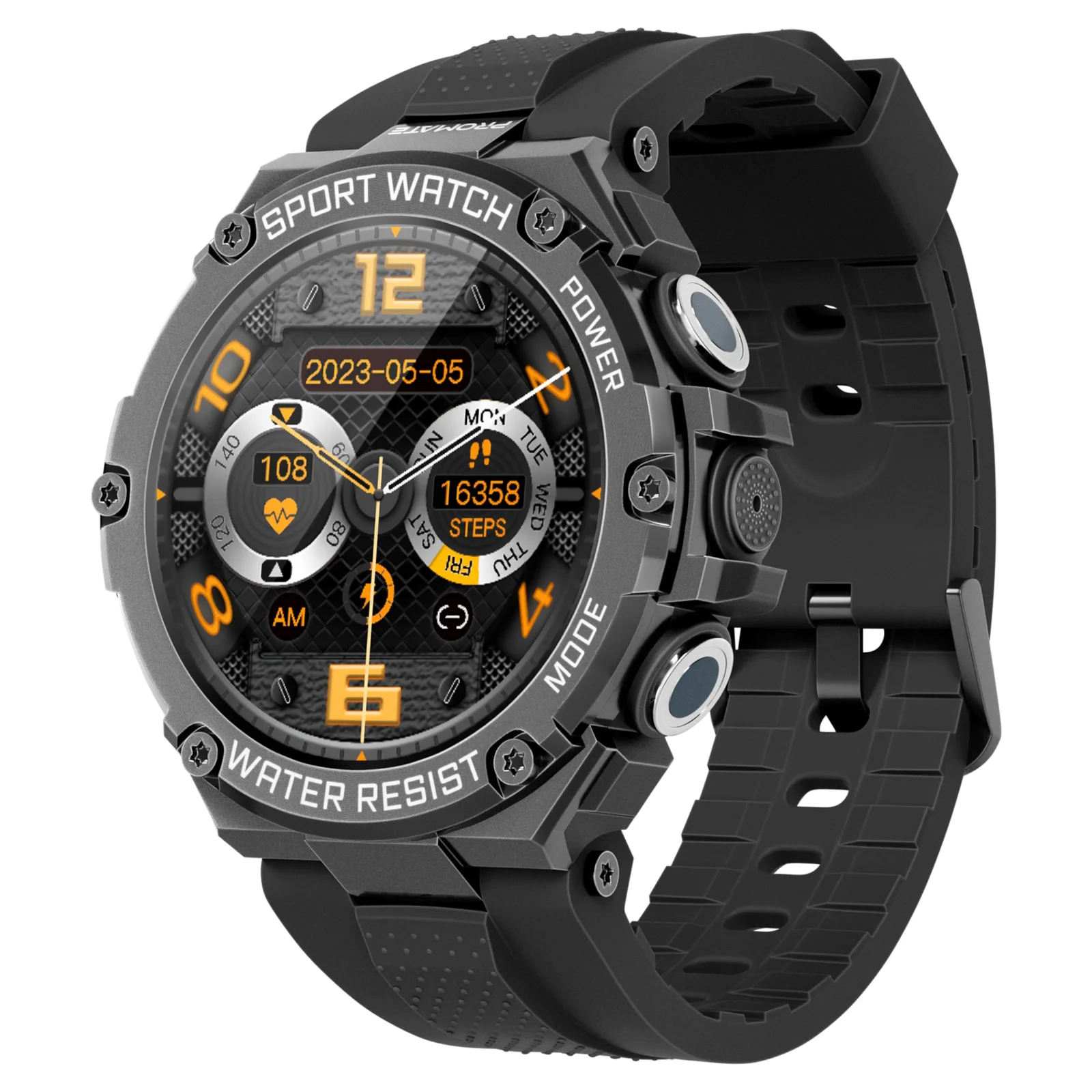 Promate Smart Watch with 1.53" Display and IP67 Water Resistance